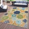 World Rug Gallery Modern Floral Circles Flatweave Indoor/Outdoor Area Rug 7'10''X10' Multi 9015MULTI8X10 - alternate 1